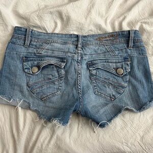 Mudd Light Blue Distressed Jean Shorts